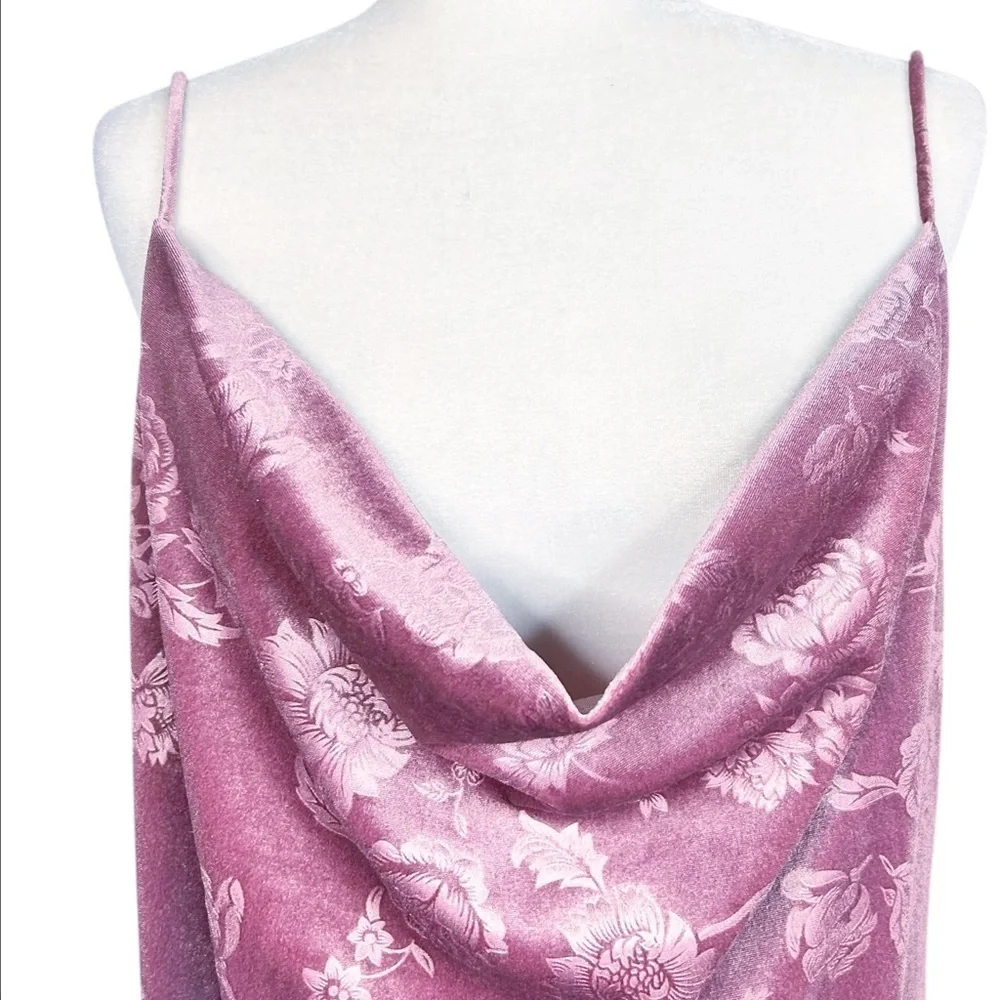 Y2K Charlotte Russe Dress 1X Velvet Burnout Fairy Coquette Girl Vintage Cowl - Picture 6 of 10